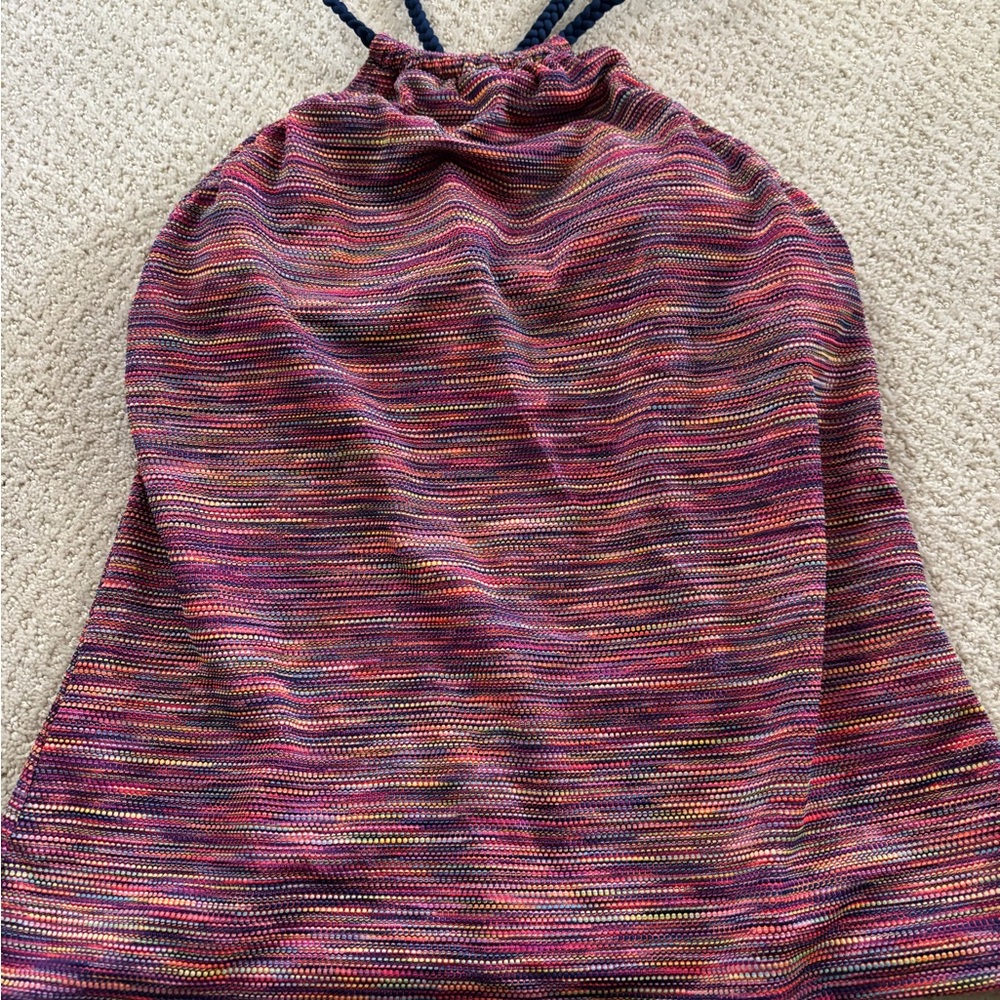 Multicolor Striped tankini top